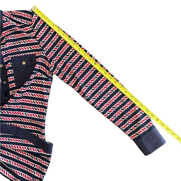 TORY BURCH Striped Mini Dress size: medium - Picture 5 of 11